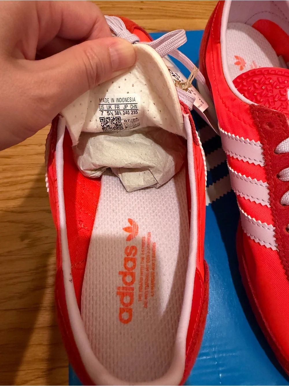 adidas women’s Bright Red & White Retro Runner Sneakers